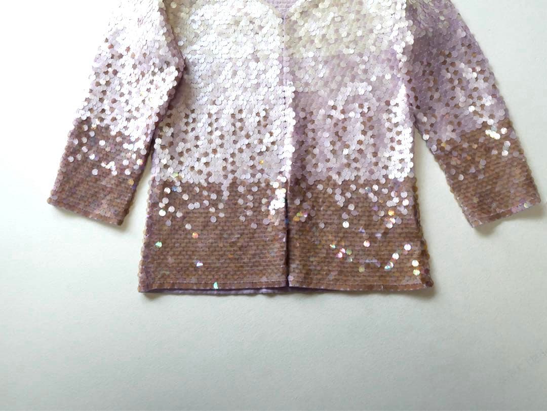 ESCADA エスカーダ 豪華スパンコール ウールカーディガン 40