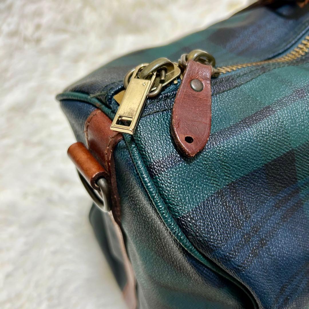 価格交渉歓迎⭐️ ポロラルフローレン　ボストンバッグ　タータンチェック　レザー　革