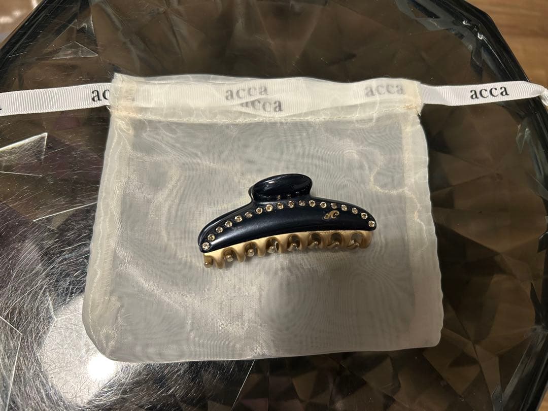 acca ヘアクリップ　ティアラクイーンM 黒