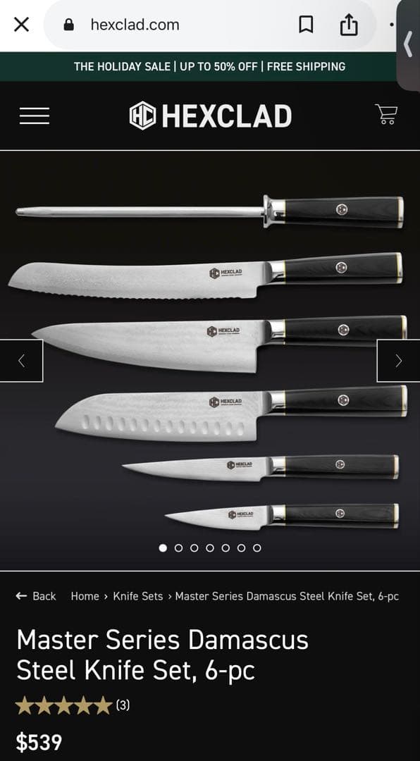 新品未使用) 日本未発売　HEXCLAD 包丁セット