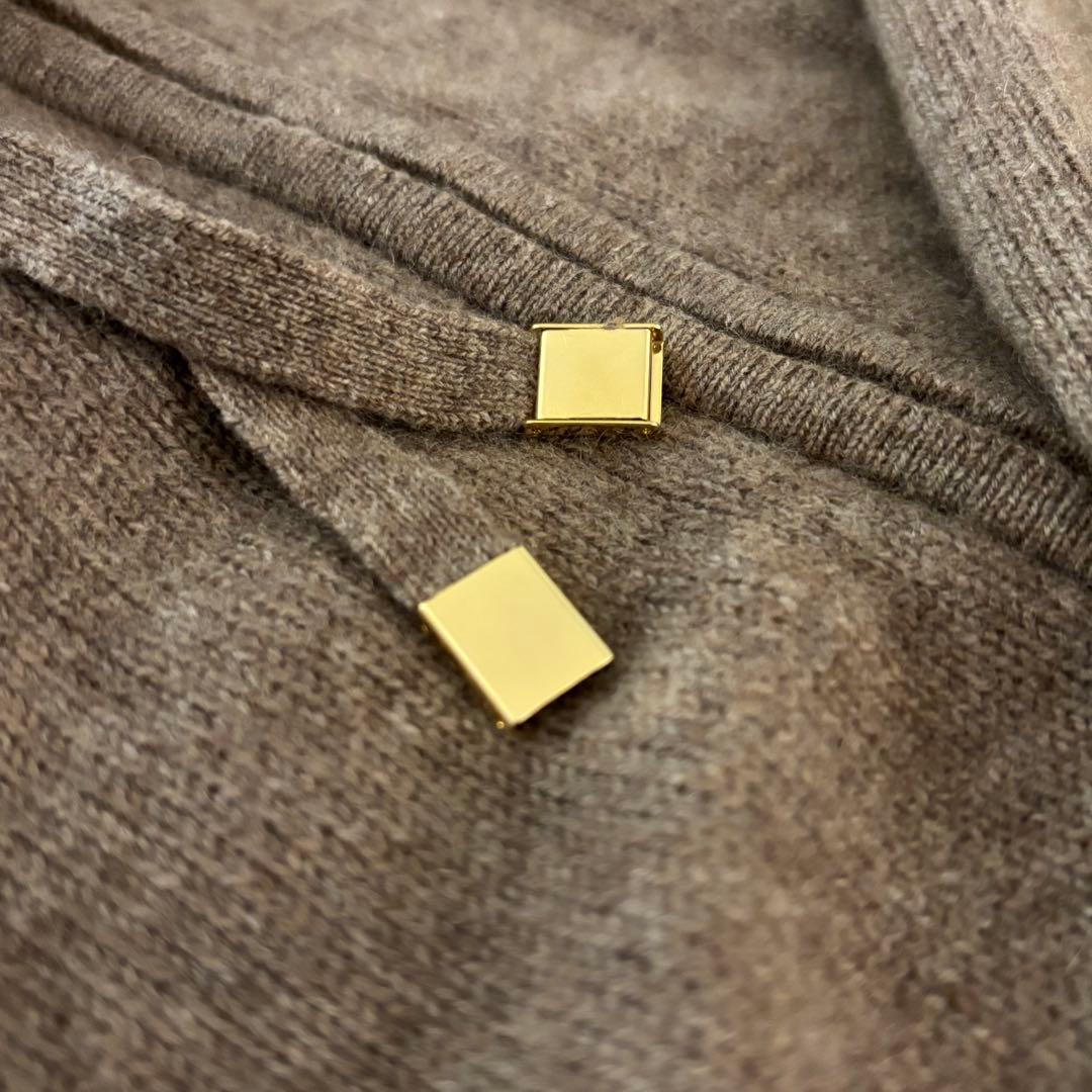 タカシマヤ｜カシミヤ100% ジップニットパーカー ブラウン