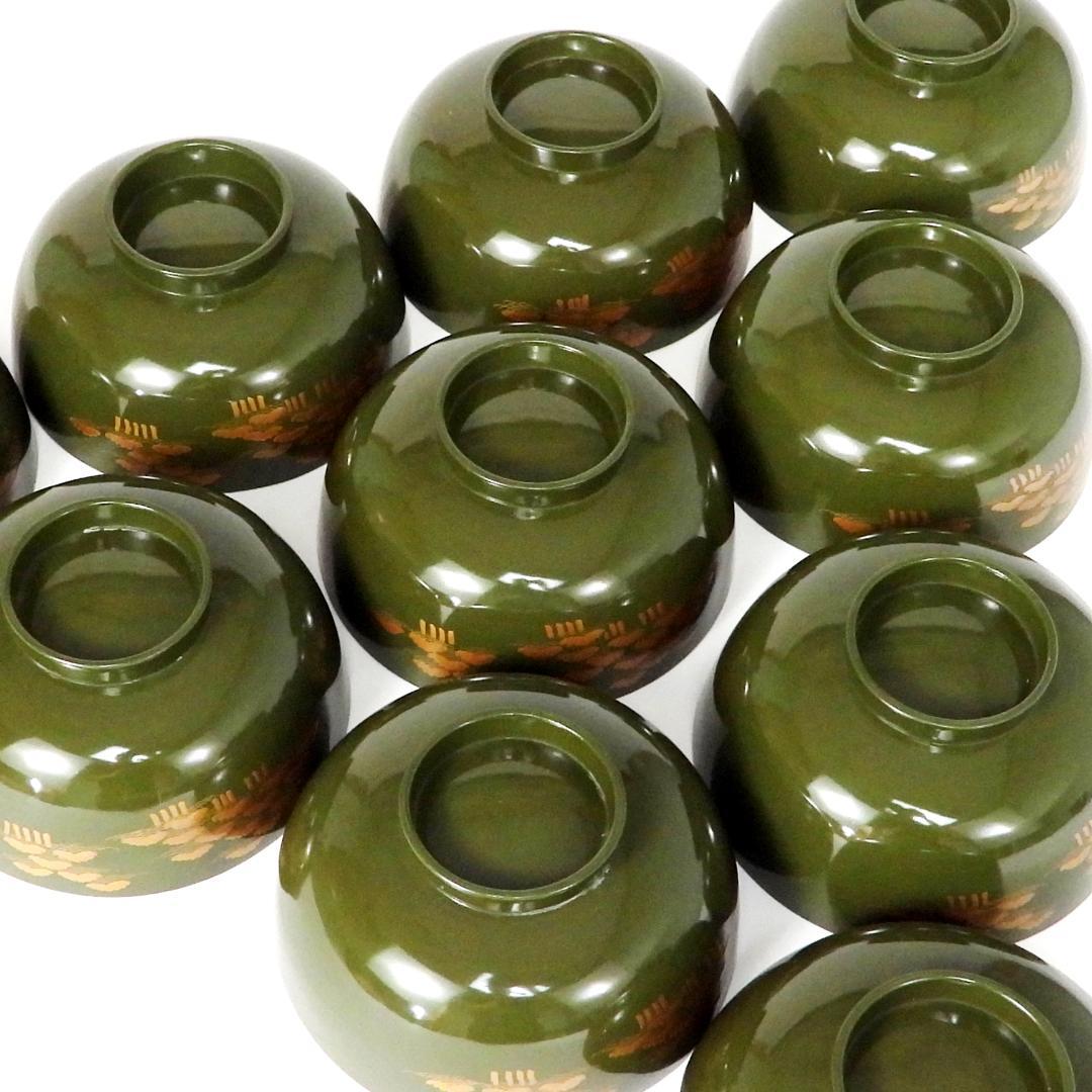 橘屋浅野友七』造 富士形 蒔絵 吸物椀 10客揃 共箱◆保証 江戸後期茶人の言葉