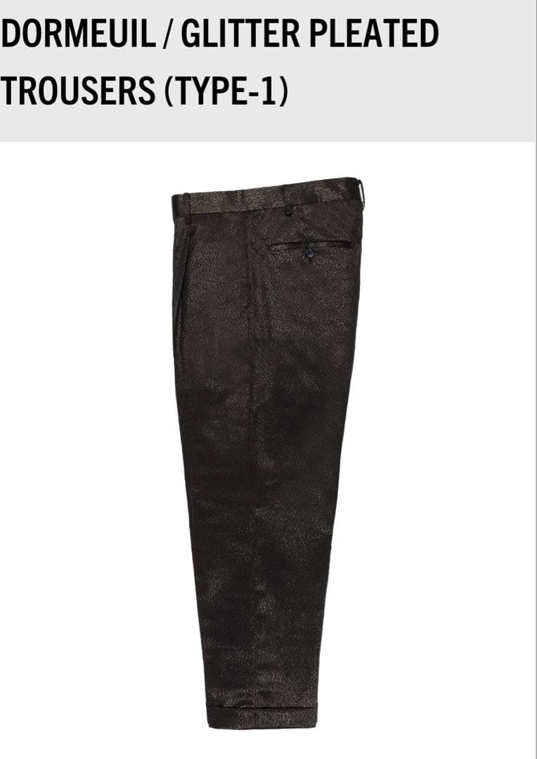 新作WACKO MARIA GLITTER PLEATED TROUSERS