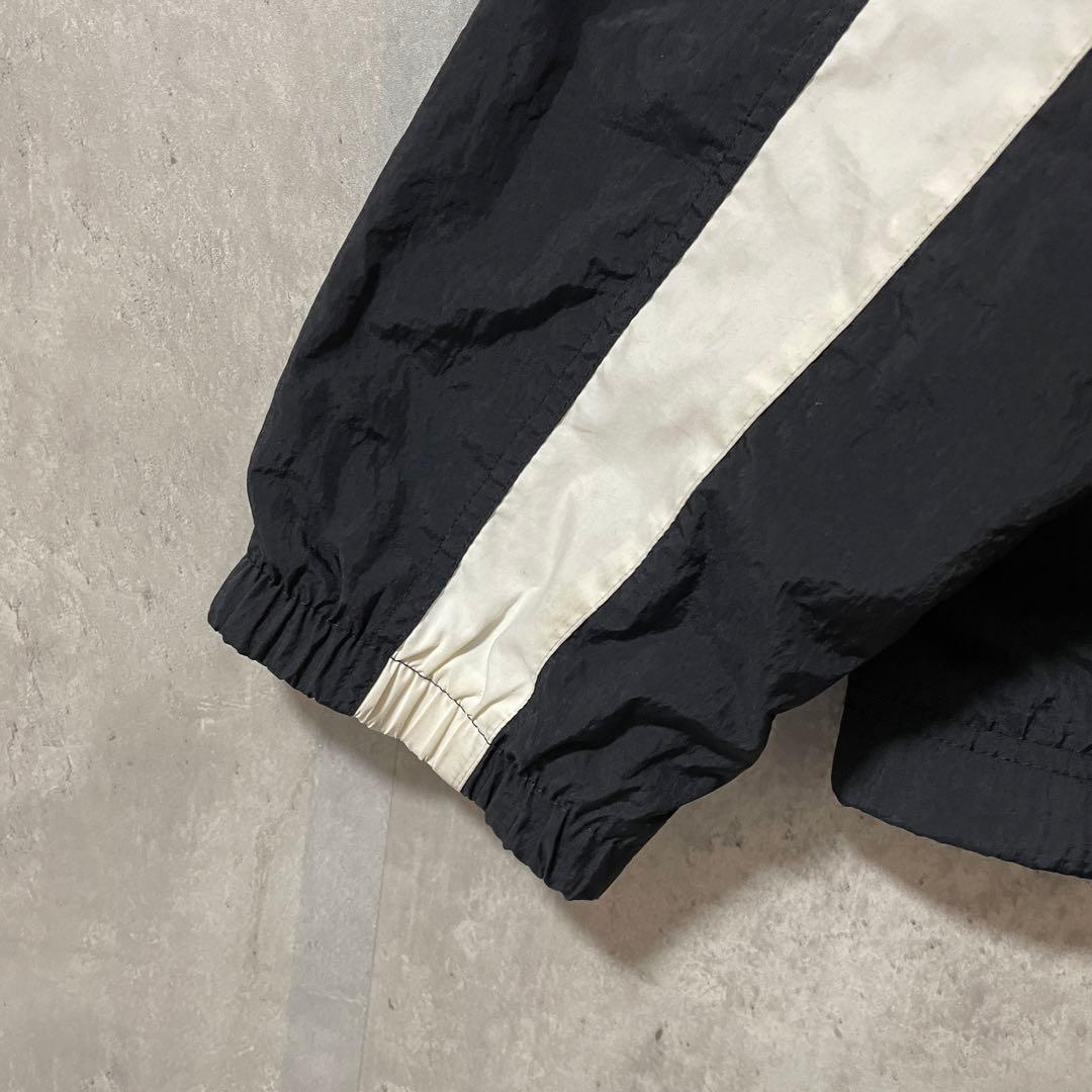NIKEナイキナイロントラックジャケットハーフジップ黒ブラック刺繍ロゴ希少90s