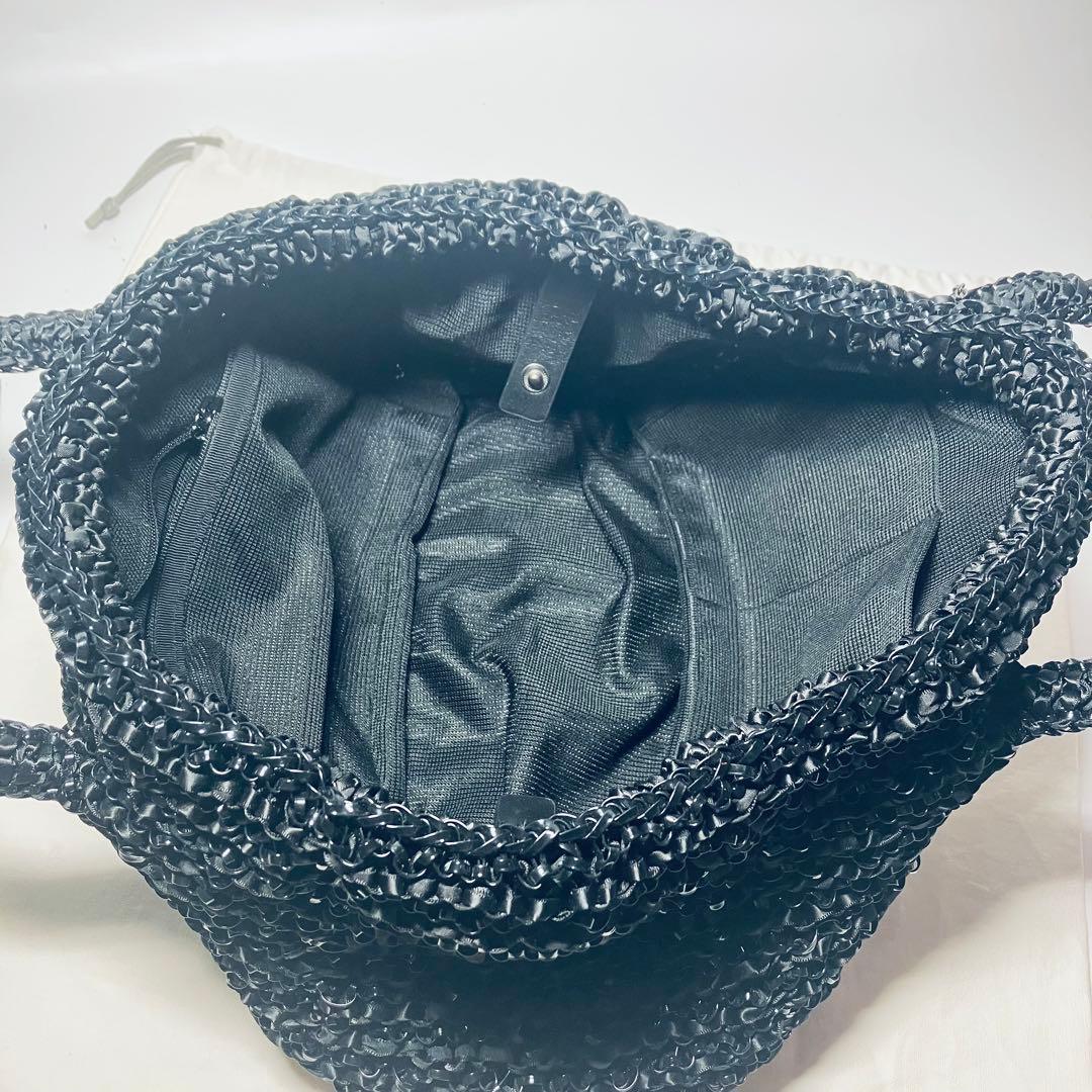 未使用級◇アンテプリマ ワイヤー ハンドバッグ◇ブラック ギャランティカード