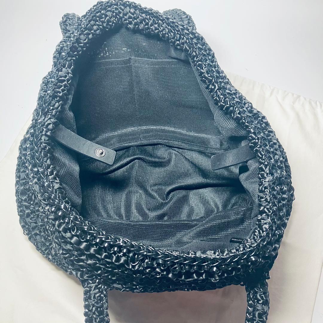 未使用級◇アンテプリマ ワイヤー ハンドバッグ◇ブラック ギャランティカード