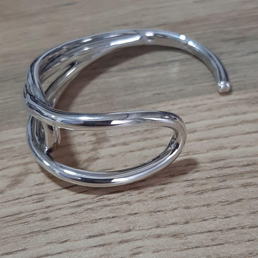 【フィリップオーディベール】クロスバングル シルバー ブレスレット