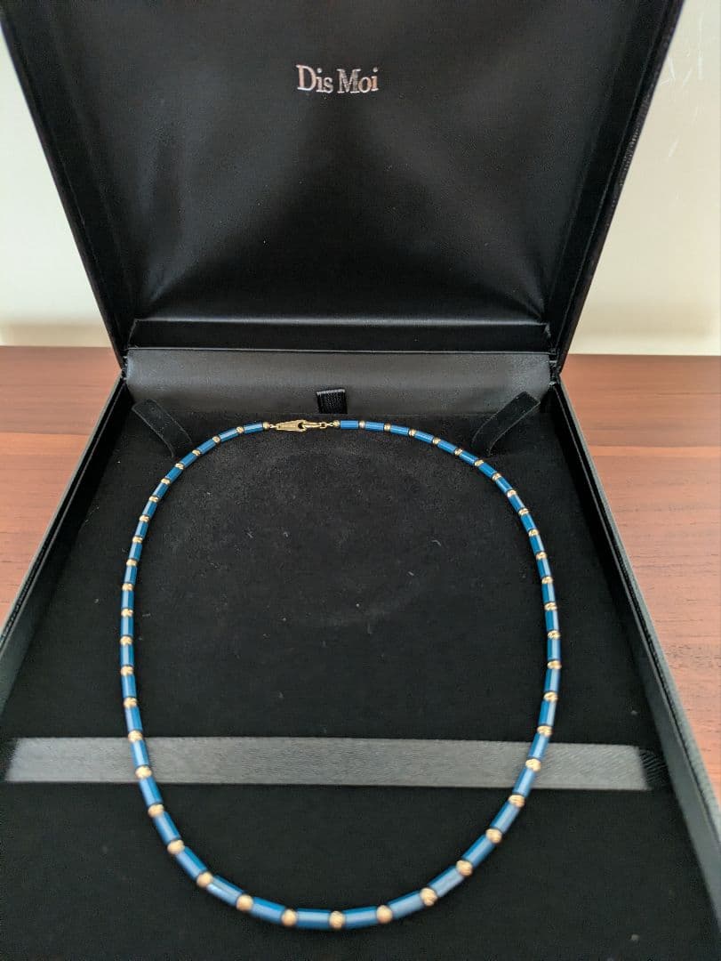 TOMU・ディモアアスカ ゼウス光石ネックレス43cmブルーK18