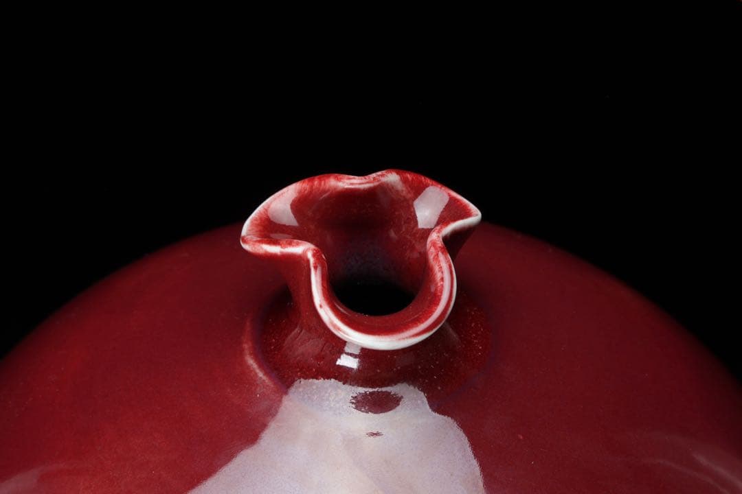 有田焼 四郎窯 辰砂 壺 花瓶 カキツバタ アヤメ 花器 大花瓶 大壺 古美術品