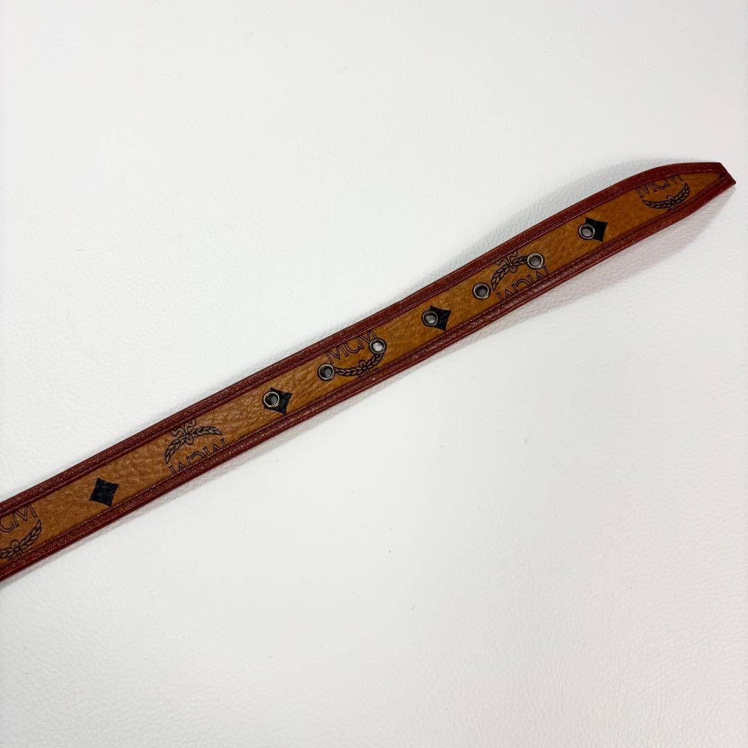 美品✨MCM　ロゴバックル　レザー ベルト モノグラム