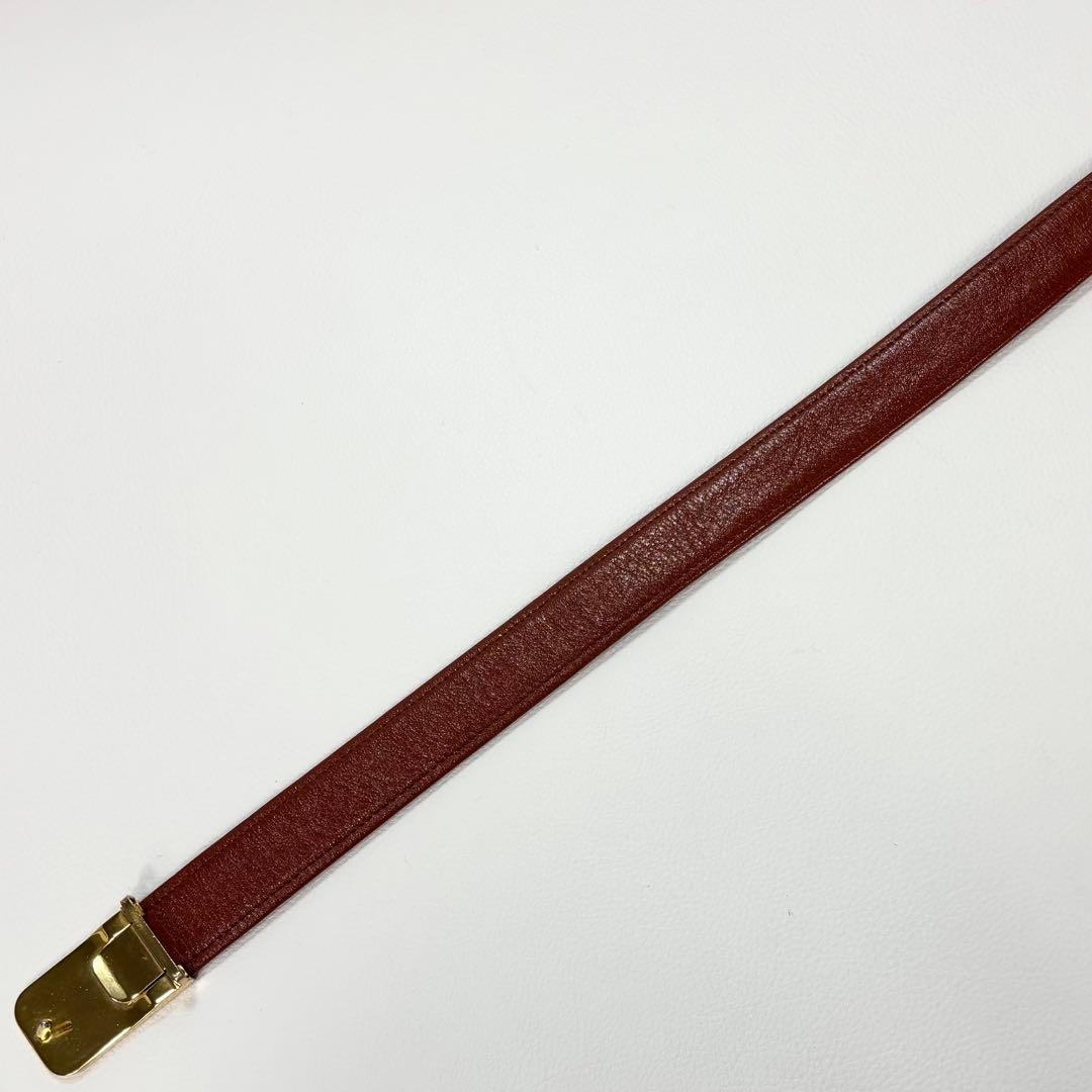 美品✨MCM　ロゴバックル　レザー ベルト モノグラム