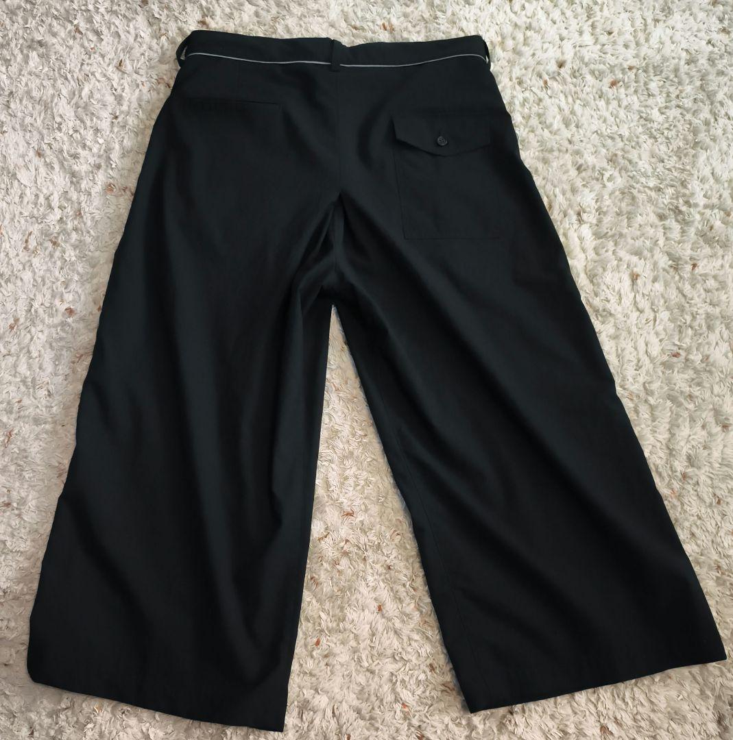 【美品】sillage バギートラウザー パンツ 黒