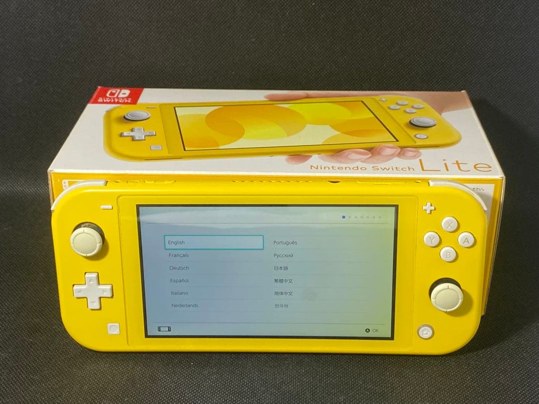 Nintendo Switch Lite ジャンク品 黄色 本体,箱,充電器付き