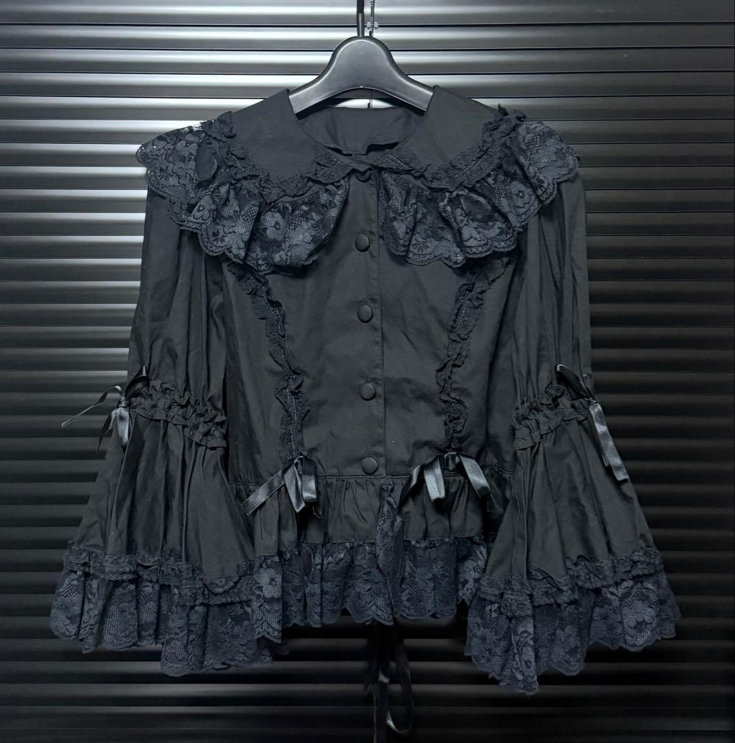 morphose ラッセルレース ブラウス 姫袖ブラウス ロリータ