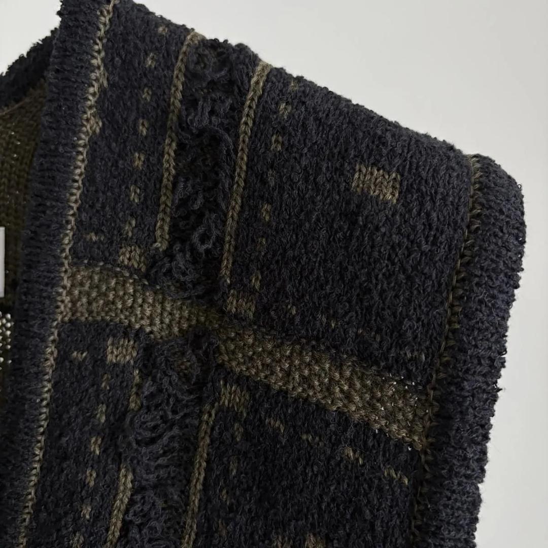 ONICA ニットベスト blocked-jacquard vest　オニカ