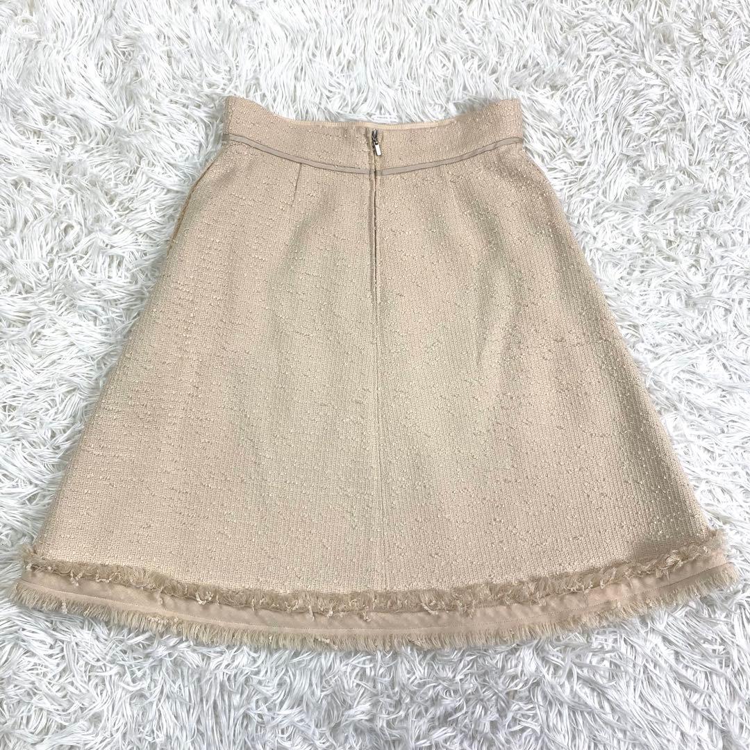 極美品✨FOXEY マダムモンテーニュ ツイードセットアップ シルク ベージュ系