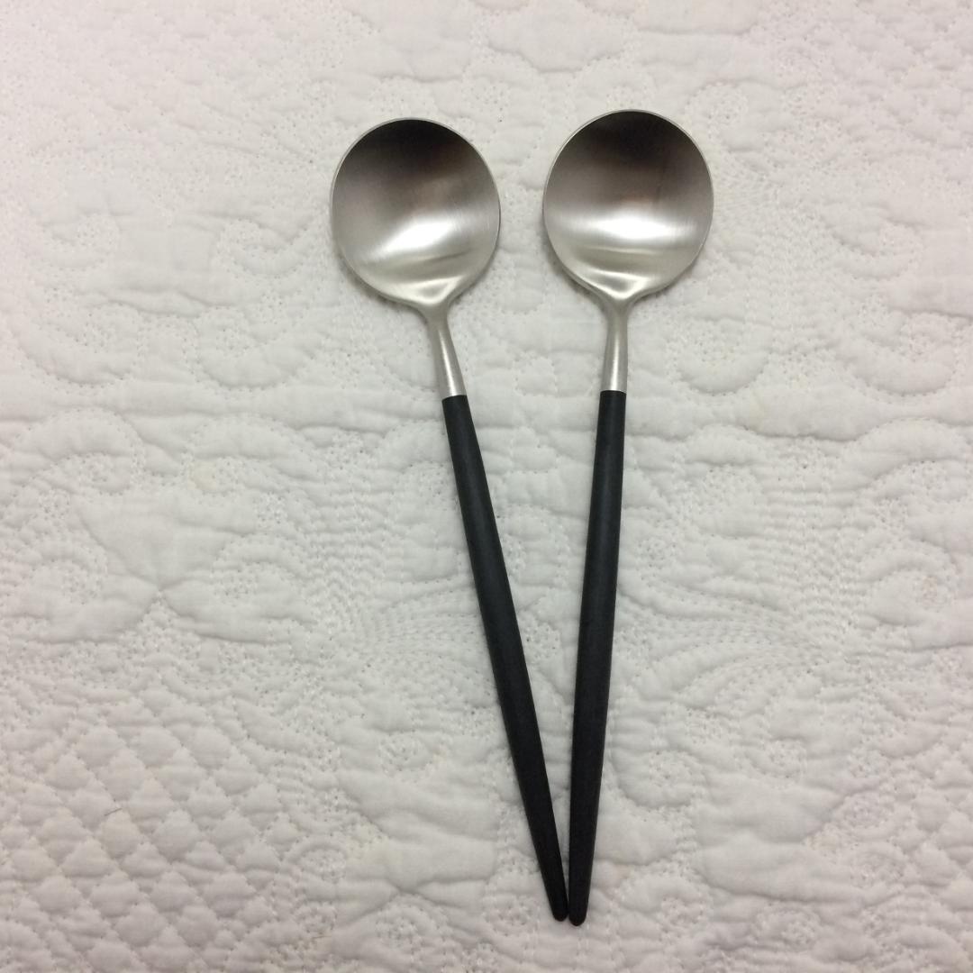 チャモ　クチポール　GOA　ブラック＆シルバー　ディナー＆デザート×各４本