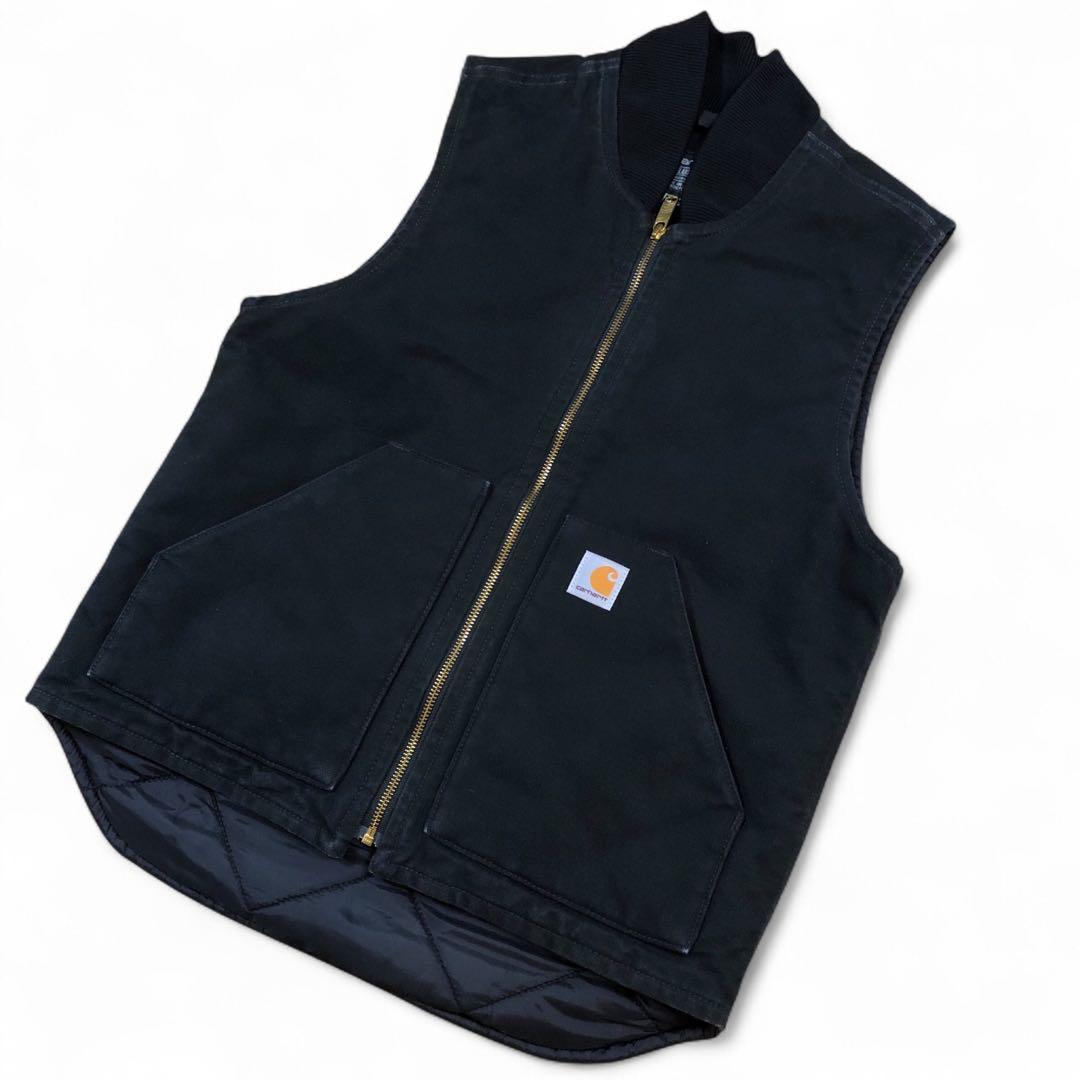 Carhartt ダック ベスト V01 BLK 黒 S カーハート