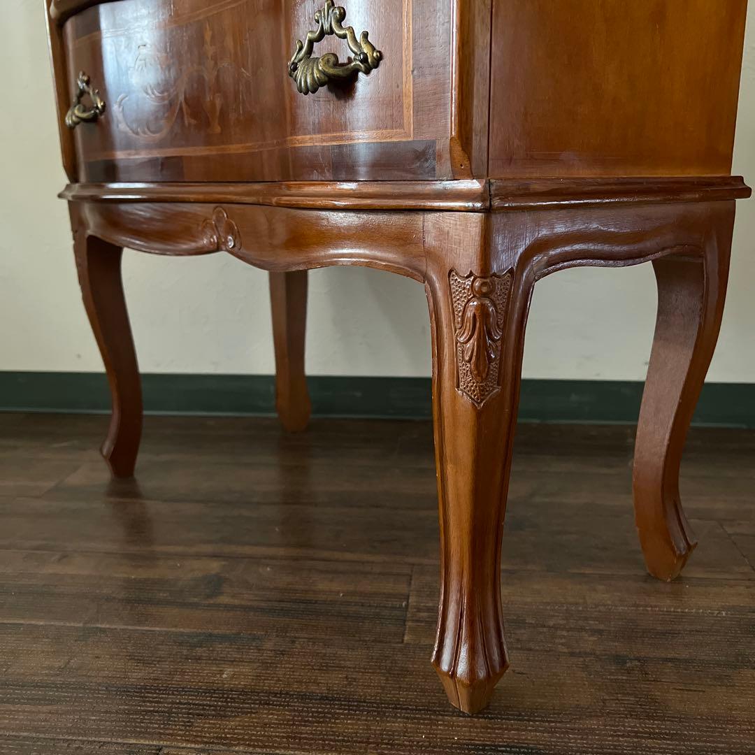 k787 イタリア製 象嵌チェスト クラシカル家具 エレガントな猫脚の逸品