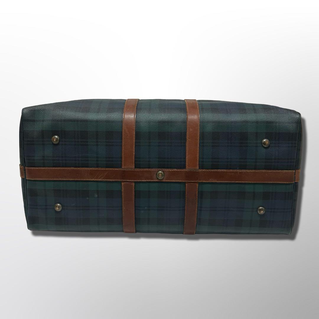 き*ろ様 ラルフローレン レザーPVC 2way ブラックウォッチ 大容量ボスト