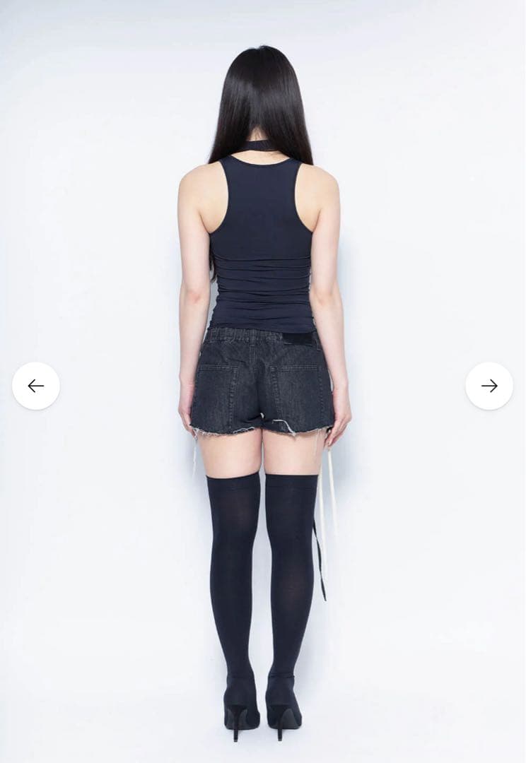 S garter denim shorts Theredthread Mサイズ