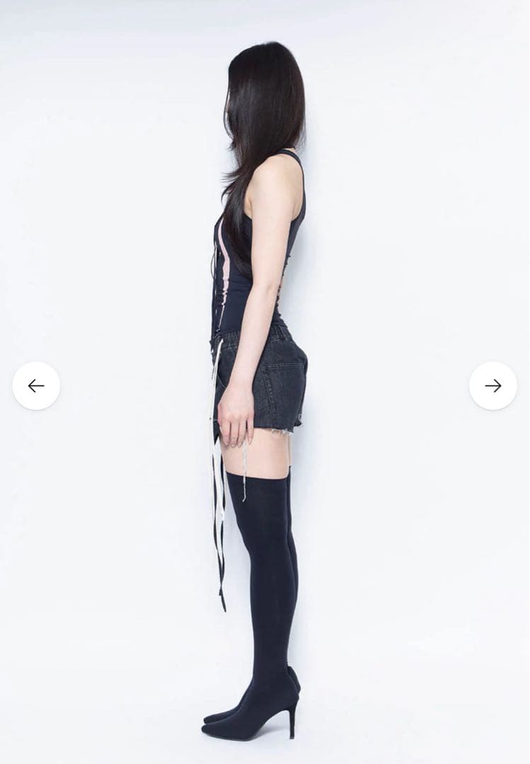 S garter denim shorts Theredthread Mサイズ