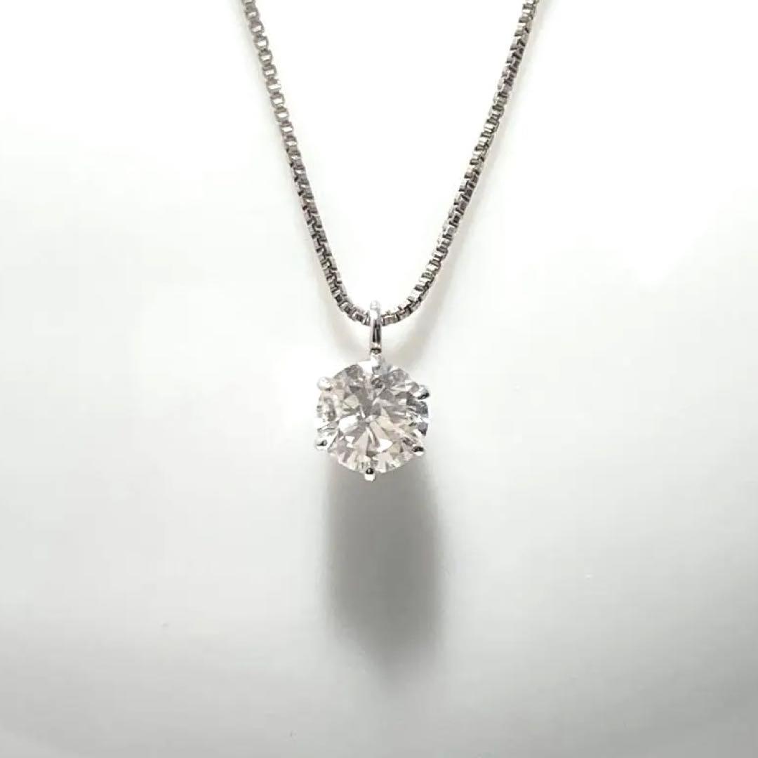 １粒ダイヤ　0.318ct ネックレス　Pt900 Pt850
