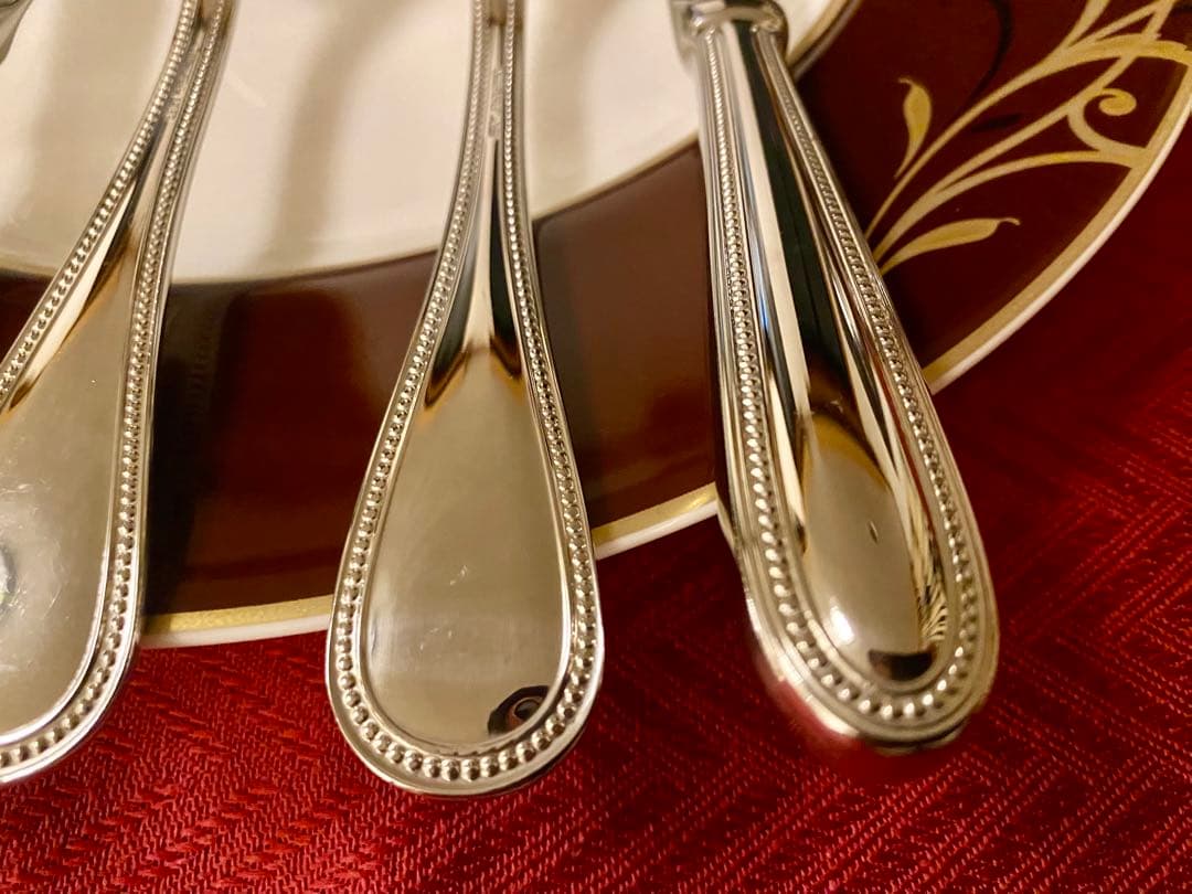 【ラス1☆お手入れ楽々☆ステンレス製】クリストフル パール カトラリーセット