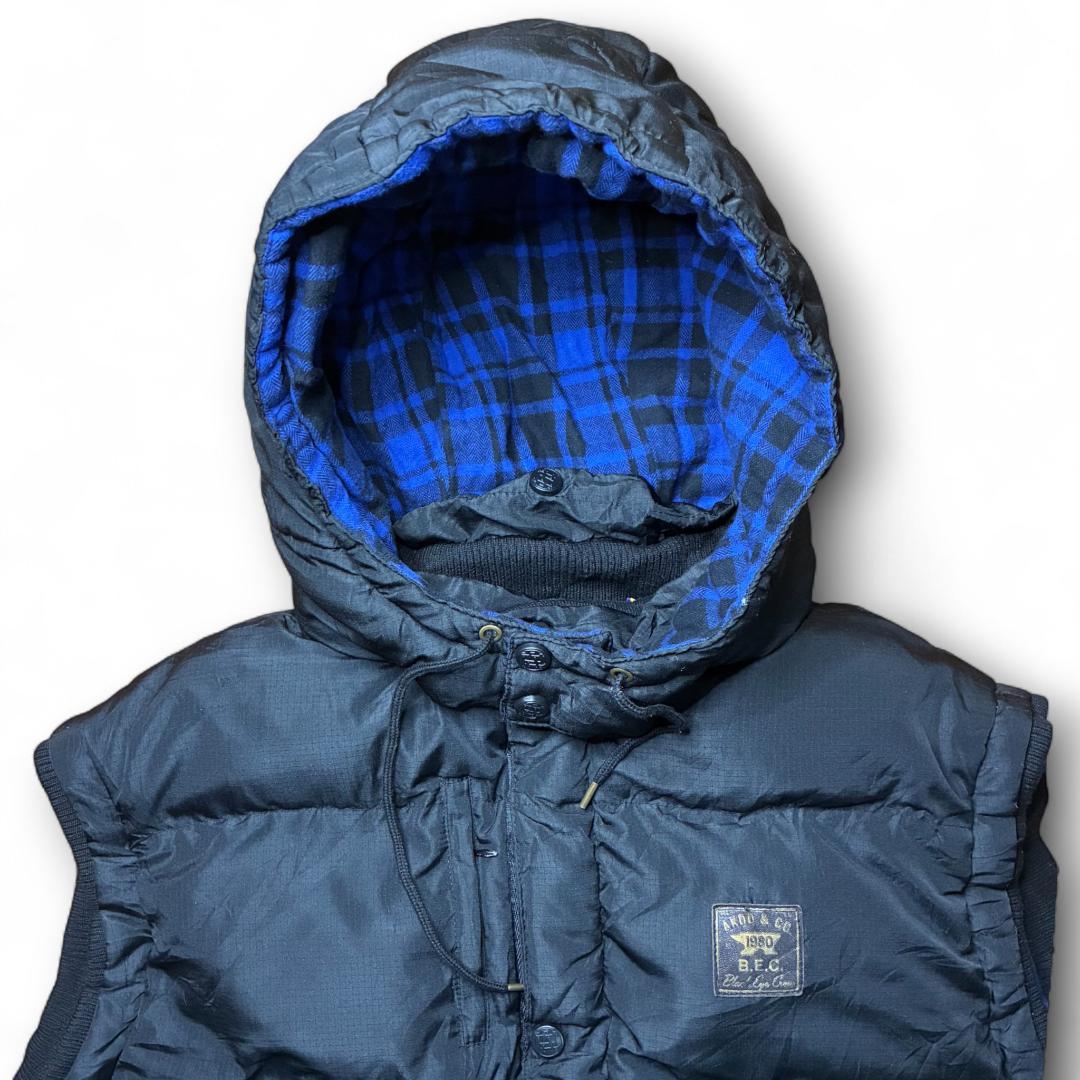 ダウンベスト 3XL B.E.C PITS 刺繍 ピットブル ブラック AKOO