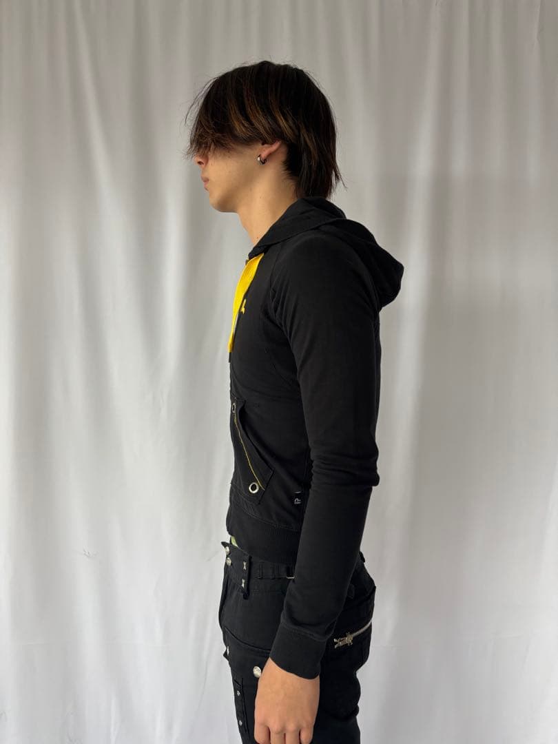 トップス EVISU Yellow Seagull Logo Zip Hoodie