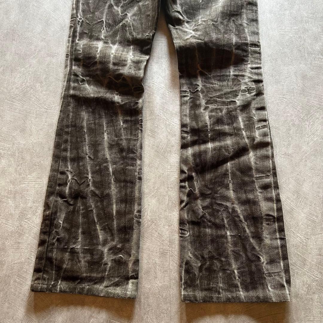 パンツ archive grunge fade damage denim pants