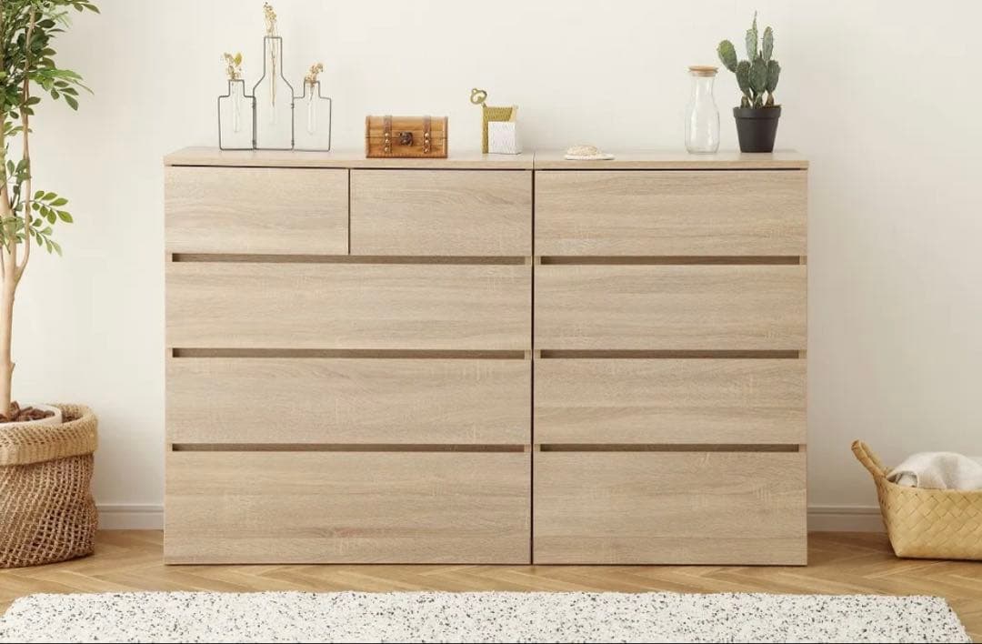 airmamアイリスオーヤマ　ウッドチェスト　ライトナチュラル　2個