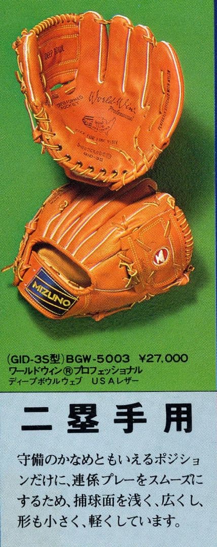 美津濃ワールドウィン 読売ジャイアンツ土井正三選手仕様グローブ 赤カップ ミズノ