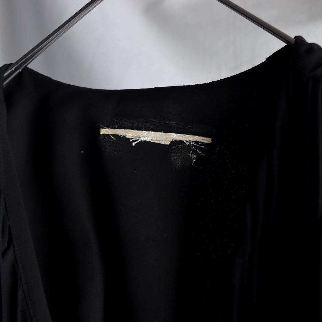 90s archive プリーツ チャイナジャケット 黒色 モード ブラック