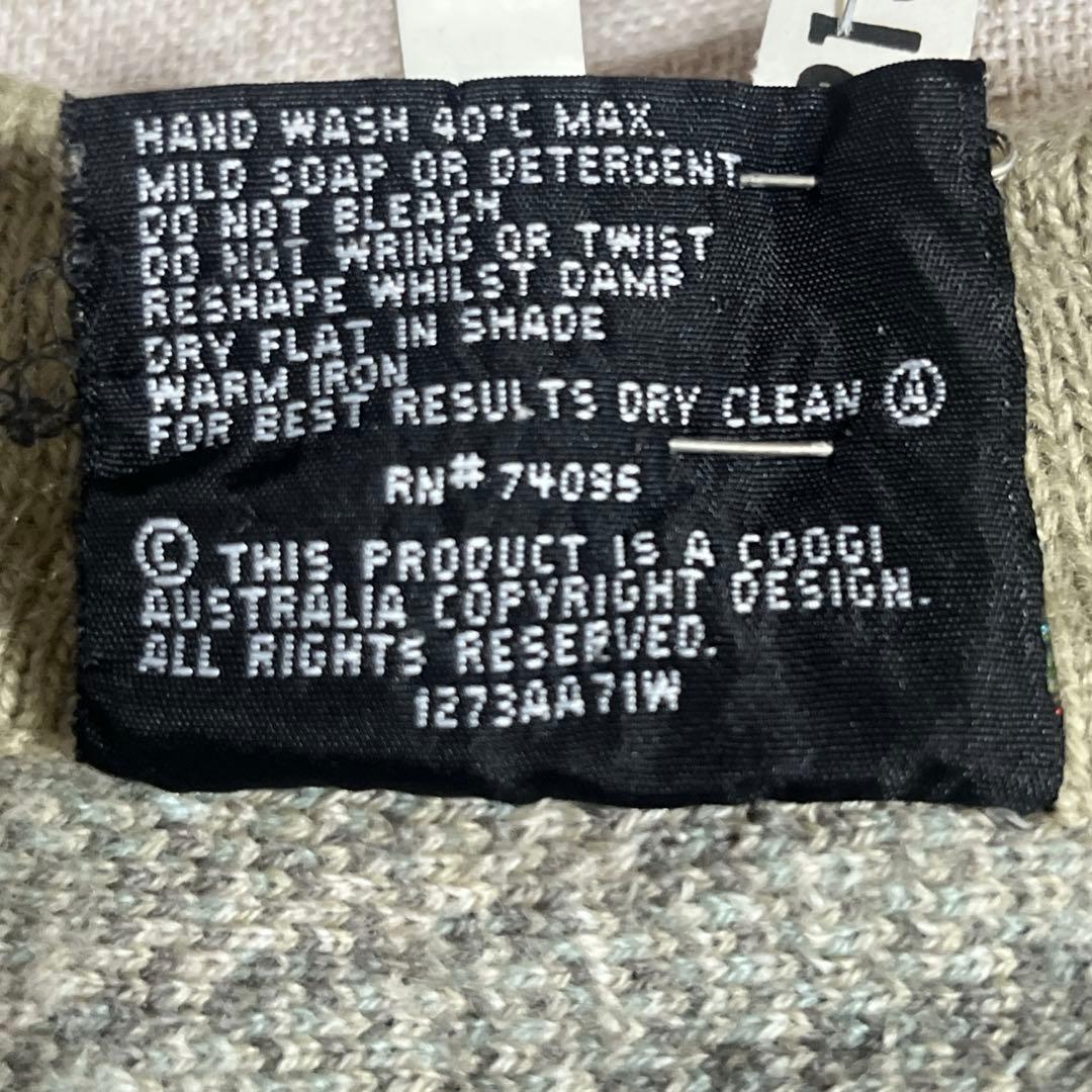 COOGI クージー 3Dニット ポロ襟 ウール100% 立体編み L 古着