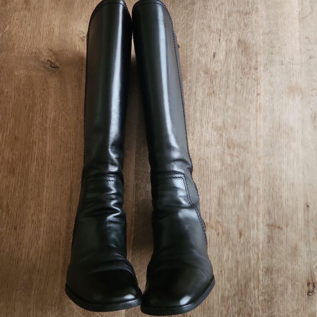 BALLY　バリー　黒　ロングブーツ　39　イタリア製　箱　保存袋　ファスナー開