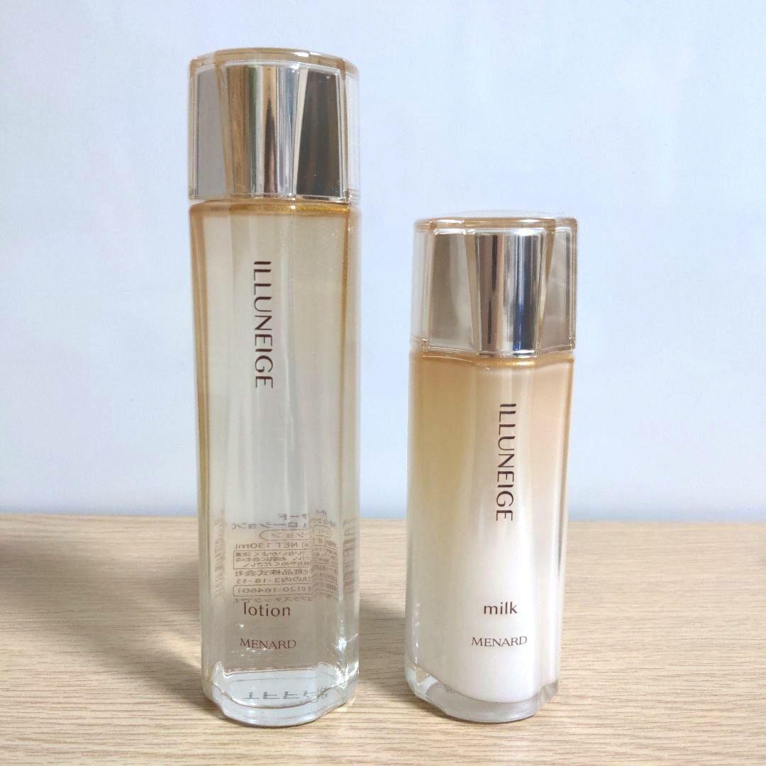 メナード イルネージュ【ローション＆ミルク＋おまけでコットン2箱】