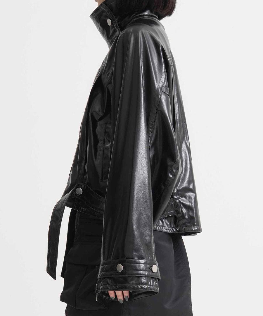 STUDIOUS ステュディオス パテント バイカージャケット