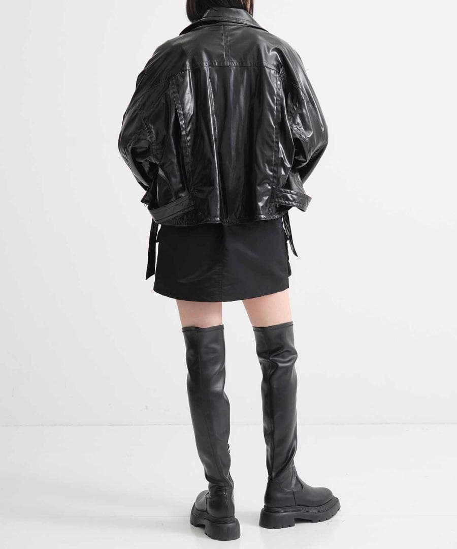 STUDIOUS ステュディオス パテント バイカージャケット