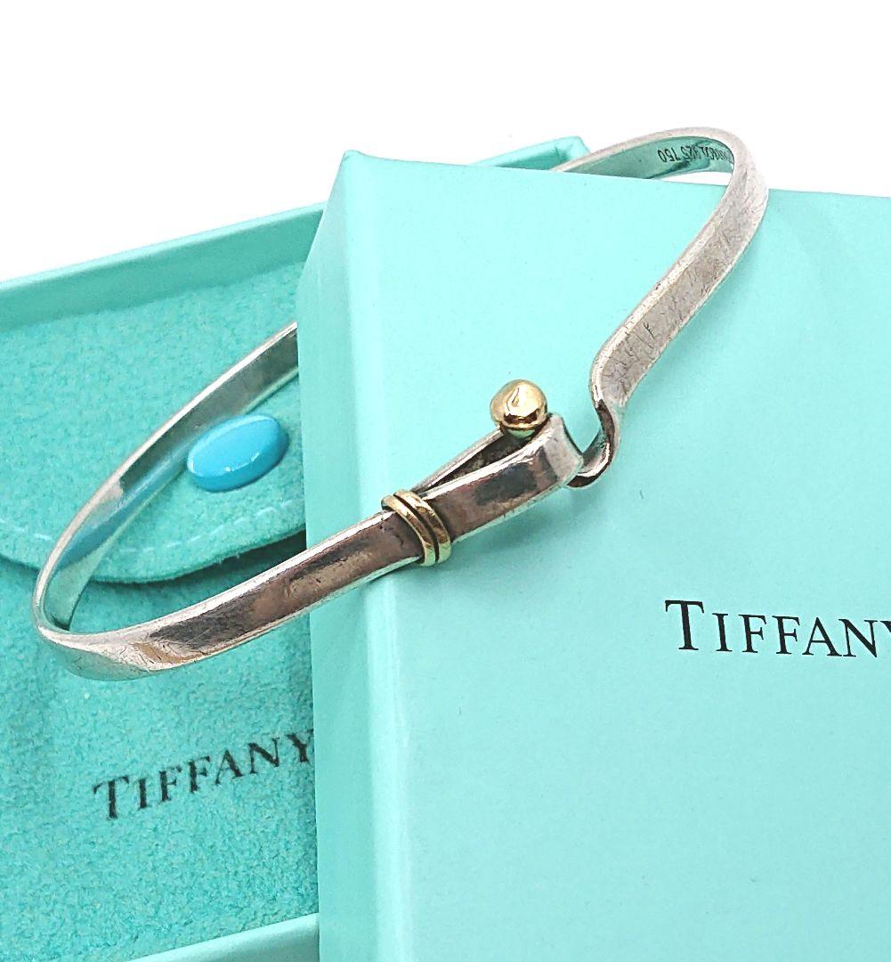 TIFFANY&Co. フック&アイ 18金コンビ バングル