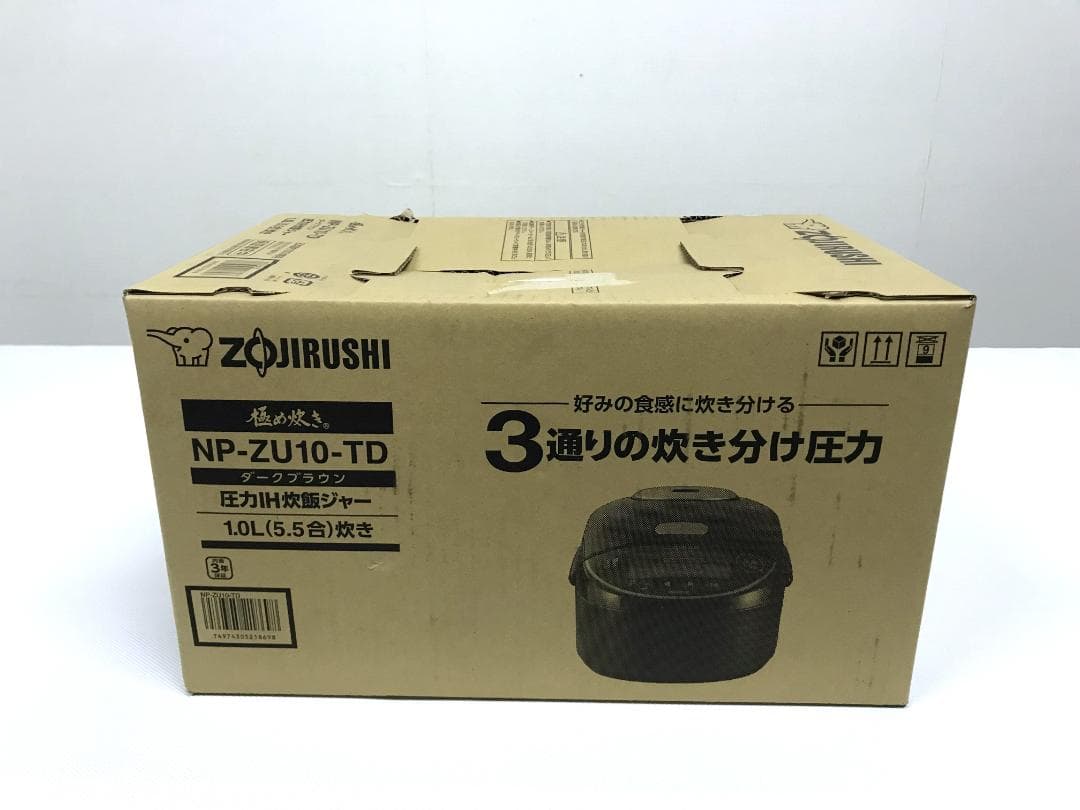 未使用品　象印 極め炊き 圧力IH炊飯ジャー NP-ZU10-TD　5.5合
