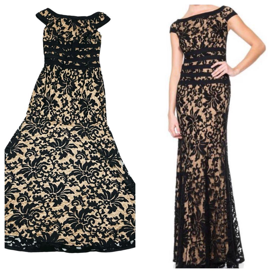 美品♡ タダシショージ レースワンピース ドレス 花柄 刺繍 ブラック　ベージュ