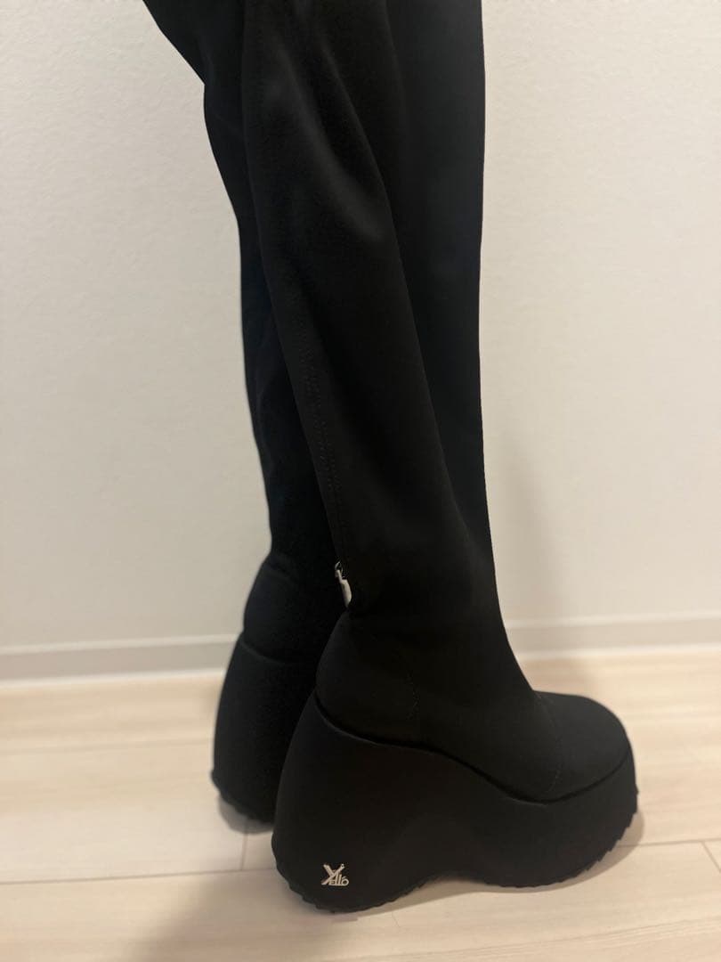 ハ*オ様 yello TOKYO BLACKPLATFORMLONGBOOTS