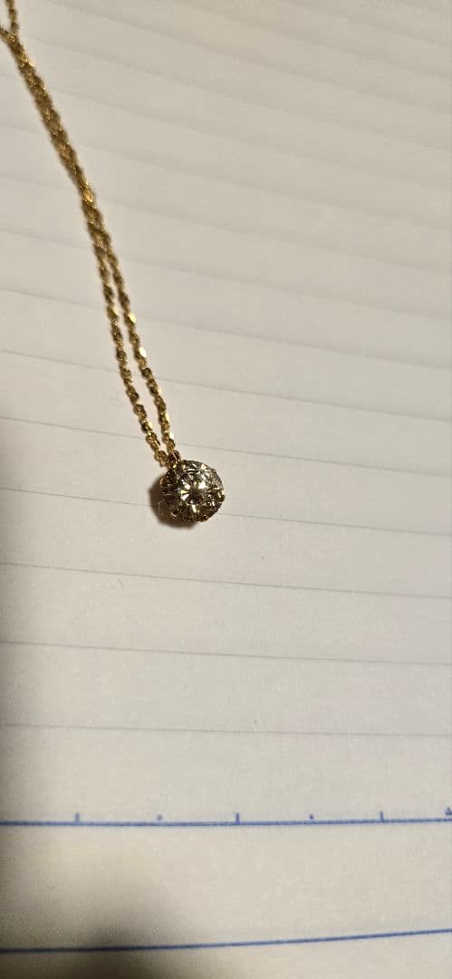 ゴールド ペンダント ネックレス　イエローダイヤモンド