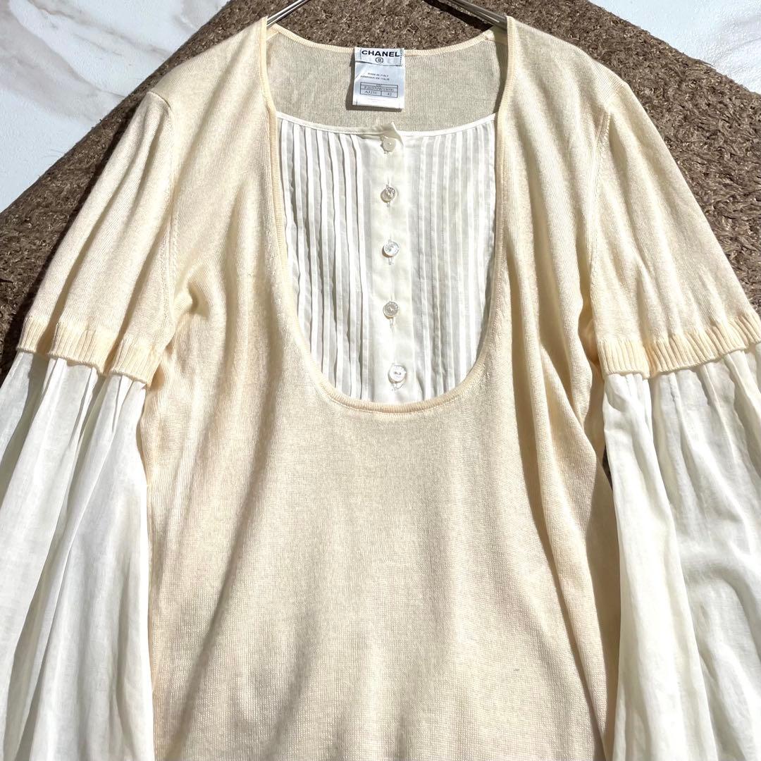 入手困難✨ シャネル CHANEL 03C 長袖ニット ブラウス ベージュ