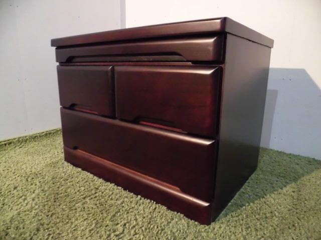 全国一律送料無料【桐】★コンパクト仏壇置き チェスト 2段【ダークブラウン】