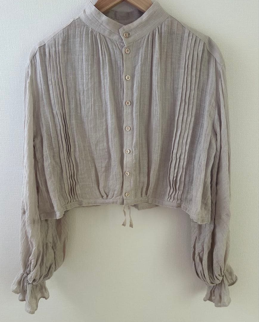 2025aw suzuki takayuki ピンタックボレロ ブラウン