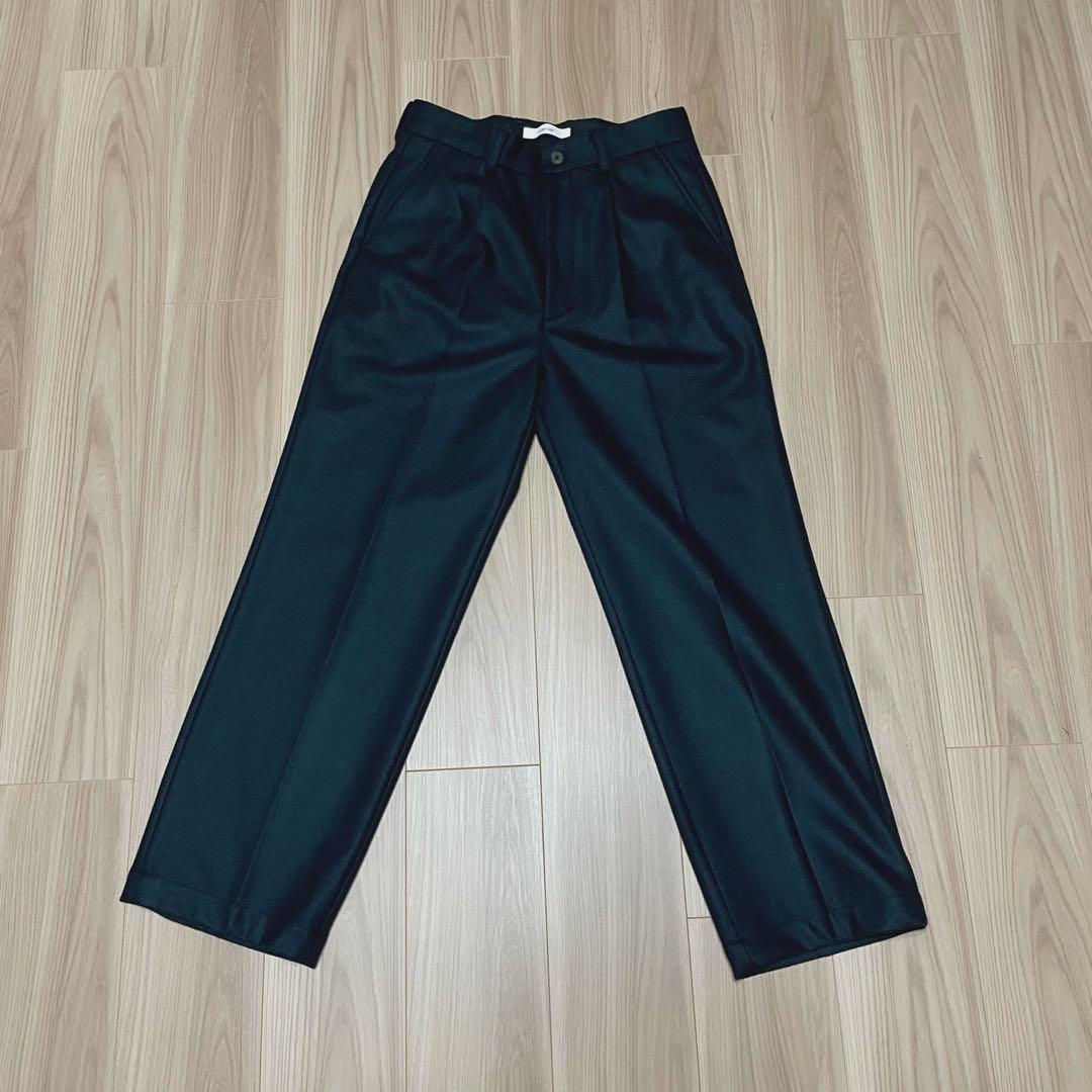 Cornier ウールカシミヤ ワイドスラックス サイズS 黒　美品