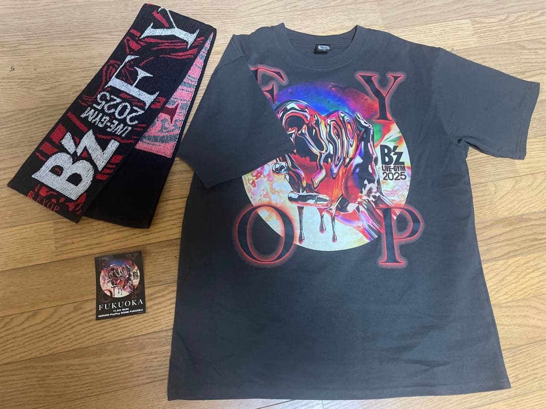 B’z 2025 FYOP ループタオル・ツアーTシャツ L ステッカー福岡