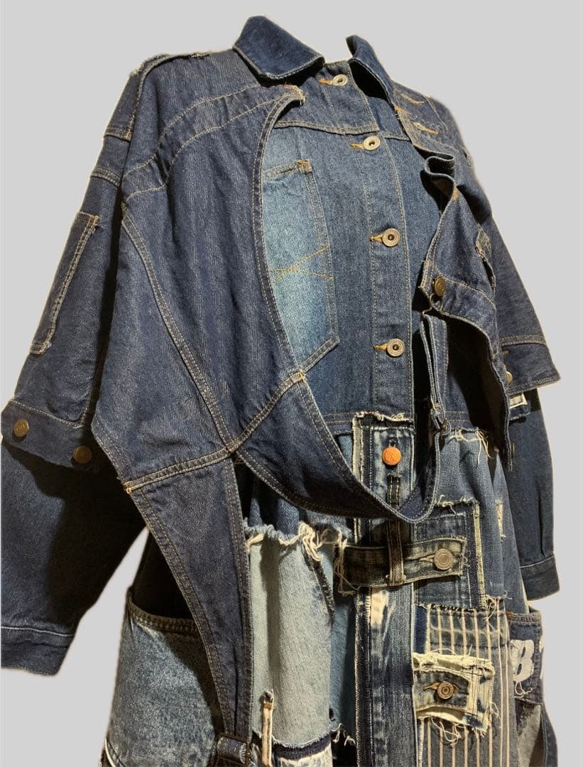 デニムリメイク‪☆こだりデザイン遊びコート‪( *´艸`)